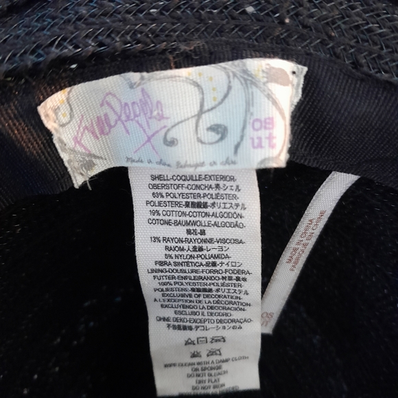 Free People Lace Lovers Black Wide Brim Hat - Picture 5 of 10